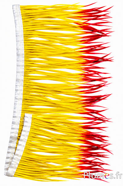 Gans Guirlande - Länge der Federn 13-19 cm - gelb-rot